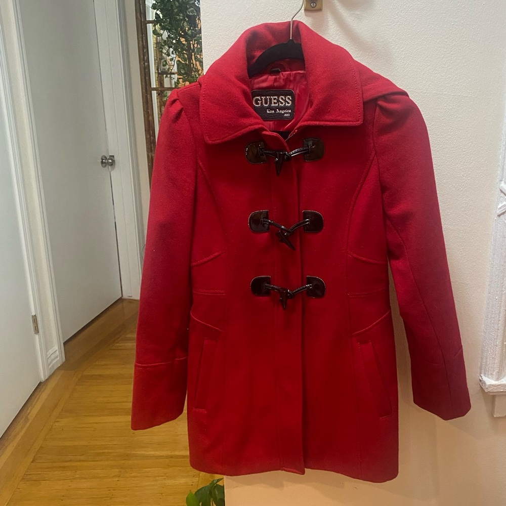 Beautiful Red Wool Blend Coat in great condition! Minimally Worn